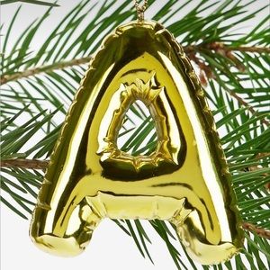 Urban Outfittters Gold Letter “A” Christmas Ornament